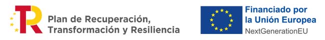 Plan de recuperación, transformación y resiliencia gobierno de españa. Financiado por los fondos FEDER Unión Europea.